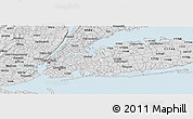 Silver Style Panoramic Map of ZIP code 11426