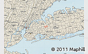 Shaded Relief Map of ZIP code 11427