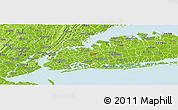 Physical Panoramic Map of ZIP code 11427