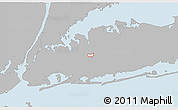 Gray 3D Map of ZIP code 11501, single color outside