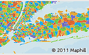 Political 3D Map of ZIP code 11501