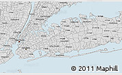 Silver Style 3D Map of ZIP code 11501