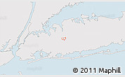 Silver Style 3D Map of ZIP code 11501, single color outside
