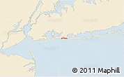 Classic Style 3D Map of ZIP code 11509, single color outside
