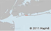Gray 3D Map of ZIP code 11509, single color outside