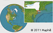Satellite Location Map of ZIP code 11509, highlighted state
