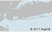 Gray 3D Map of ZIP code 11510, single color outside