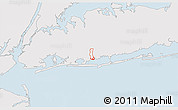 Silver Style 3D Map of ZIP code 11510, single color outside