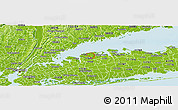 Physical Panoramic Map of ZIP code 11560