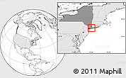 Blank Location Map of ZIP code 11568, highlighted country, highlighted state