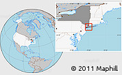 Gray Location Map of ZIP code 11576, highlighted country, highlighted state