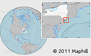 Gray Location Map of ZIP code 11576, highlighted county, highlighted state, hill shading