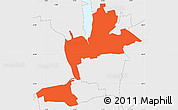 Political Simple Map of ZIP code 11576, single color outside, borders and labels
