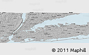 Gray Panoramic Map of ZIP code 11579