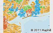 Political Shades Map of ZIP codes starting with 116