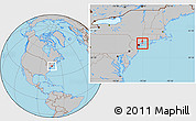 Gray Location Map of ZIP code 11709