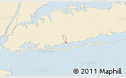 Classic Style 3D Map of ZIP code 11710, single color outside