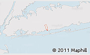 Silver Style 3D Map of ZIP code 11710, single color outside