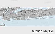 Gray Panoramic Map of ZIP code 11710