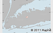 Gray Map of ZIP code 11753, single color outside