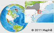Physical Location Map of ZIP code 11765, highlighted country, highlighted state