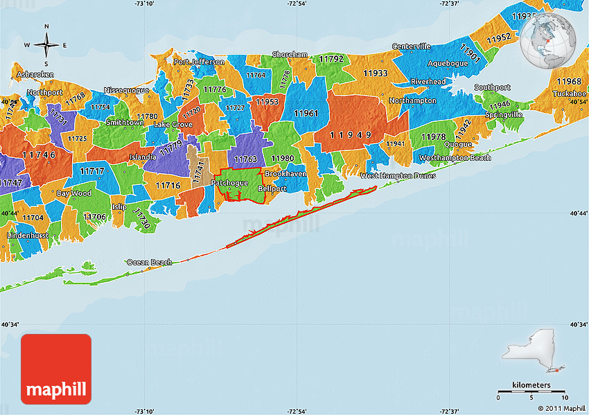 Political Map of ZIP Code 11772