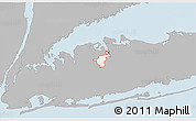 Gray 3D Map of ZIP code 11791, single color outside