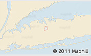 Classic Style 3D Map of ZIP code 11797, single color outside