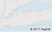 Silver Style 3D Map of ZIP code 11797, single color outside