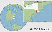 Savanna Style Location Map of ZIP code 11797, highlighted state