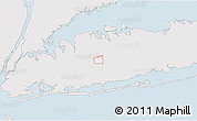 Silver Style 3D Map of ZIP code 11801, single color outside