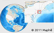 Shaded Relief Location Map of ZIP code 11804, highlighted country, highlighted county