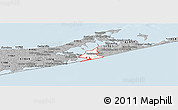 Gray Panoramic Map of ZIP code 11968