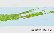 Physical Panoramic Map of ZIP code 11968