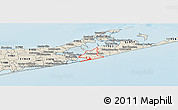 Shaded Relief Panoramic Map of ZIP code 11968