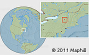 Savanna Style Location Map of ZIP code 12078, hill shading
