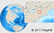 Shaded Relief Location Map of ZIP code 12078