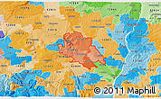 Political Shades 3D Map of ZIP codes starting with 123
