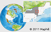Physical Location Map of ZIP codes starting with 123, highlighted country, highlighted state