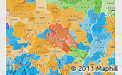 Political Shades Map of ZIP codes starting with 123