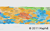 Political Shades Panoramic Map of ZIP codes starting with 123