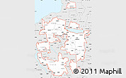 Silver Style Simple Map of ZIP codes starting with 130