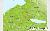 Physical Map of ZIP code 13036