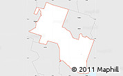 Silver Style Simple Map of ZIP code 13036
