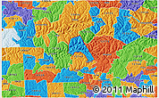 Political 3D Map of ZIP code 13756