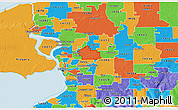 Political 3D Map of ZIP code 14221