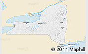 Classic Style 3D Map of New York, single color outside