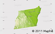 Physical Map of Albany County, cropped outside
