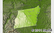 Physical Map of Albany County, darken
