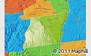 Physical Map of Albany County, political outside